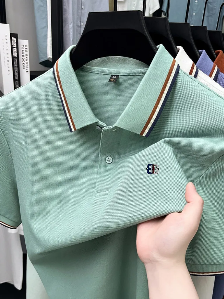 P140 26 Quality POLO ，100 ， Breathable ， LOGO， ⚡️ T ⚡️ ， ！Sizes：M-4XL（ 205 、 。